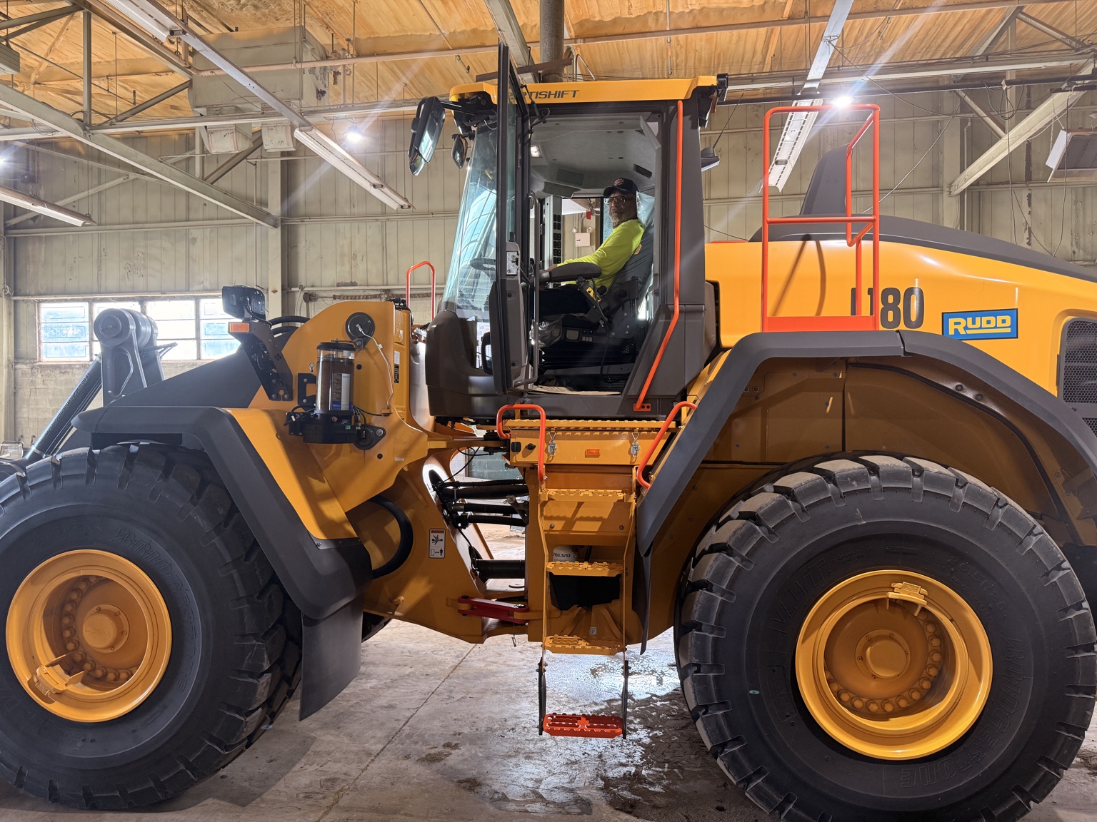 Ohio Salt Co. Volvo wheel loader ready for bulk handling